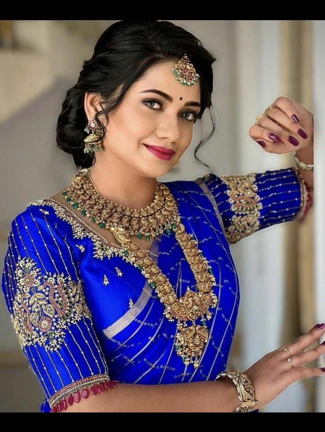 Aari embroidery work by M2Y Fashion Chennai